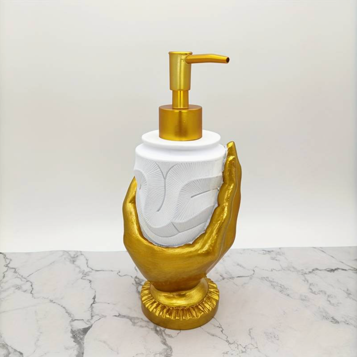 Dispenser di Sapone Mano Dorata - Lusso Elegante per il tuo Interno