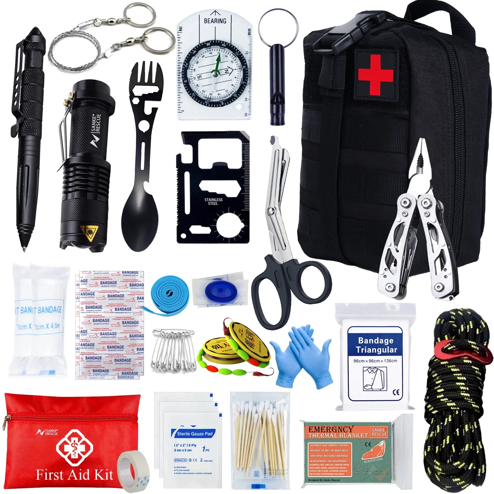 Kit di Pronto Soccorso Tattico – Compatto e Completo per Caravans, Campeggio e Situazioni di Sopravvivenza