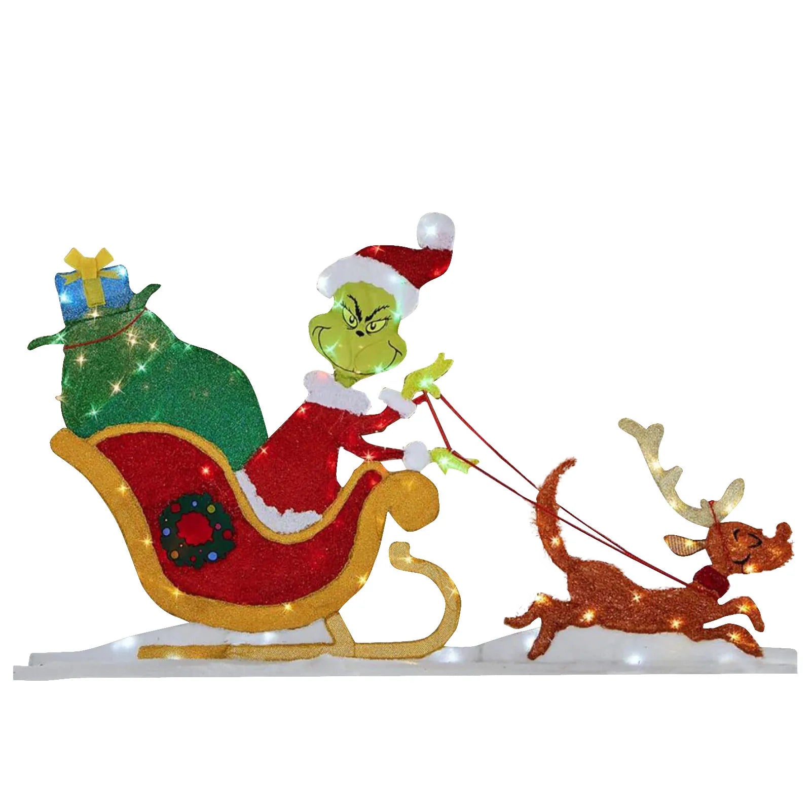 Decorazione Natalizia Grinch - Illumina il Giardino per le Feste