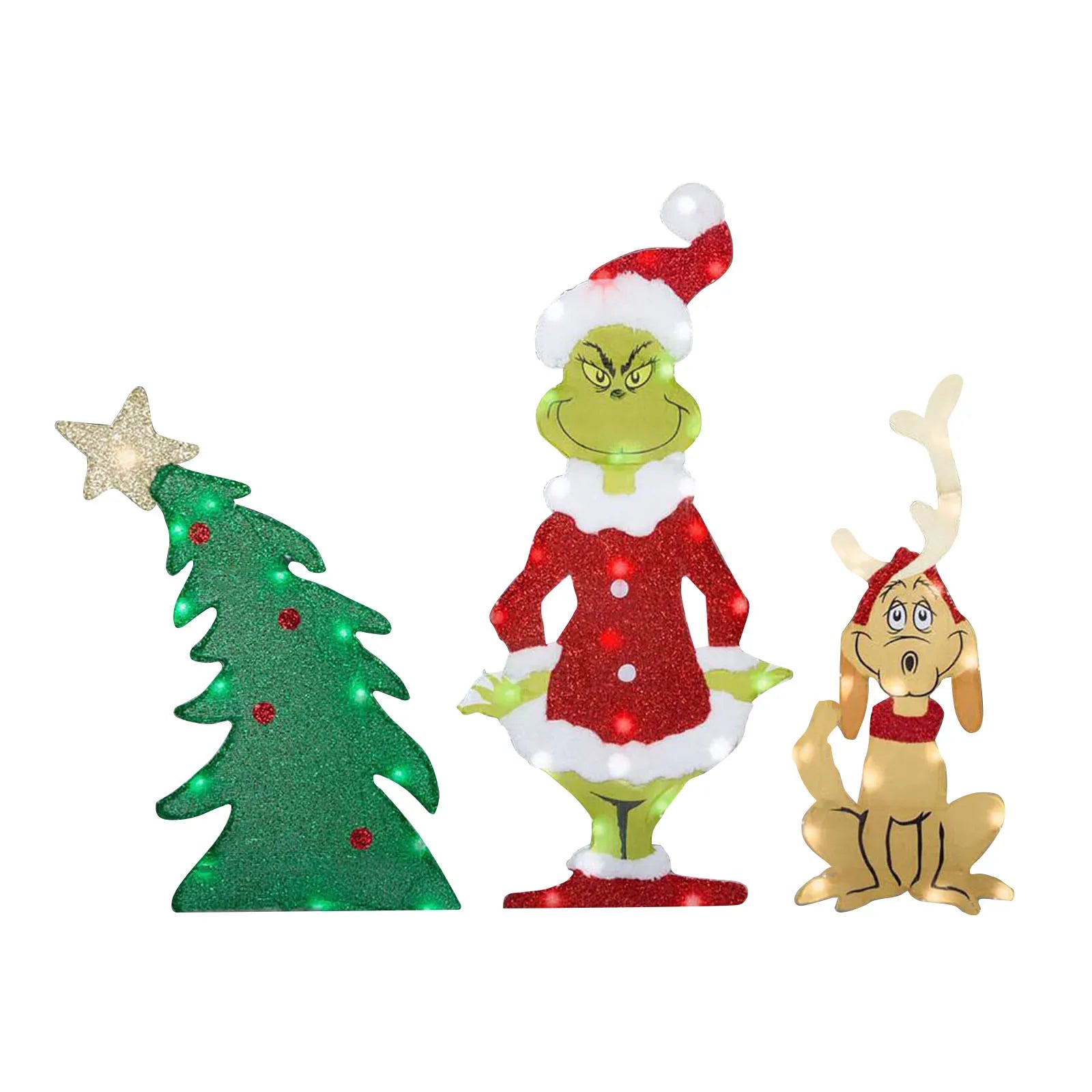 Decorazione Natalizia Grinch - Illumina il Giardino per le Feste