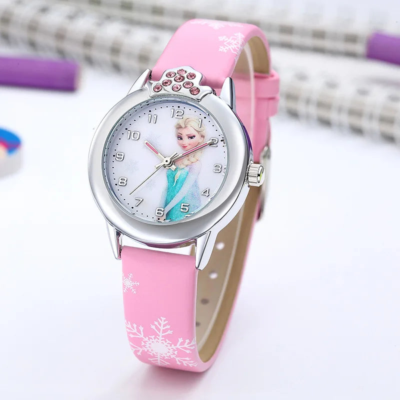 Orologio Frozen Principessa Elsa per Bambini – Cinturino in Pelle e Design Magico