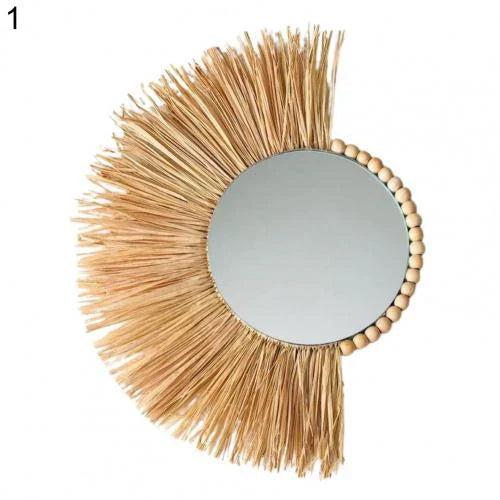 Decorazione da parete Boho Raffia – Autentica e Atmosferica