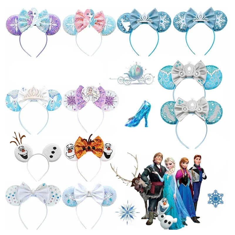 Accessori per capelli Frozen – Cerchietti con orecchie di Topolino di Elsa e Anna per ragazze