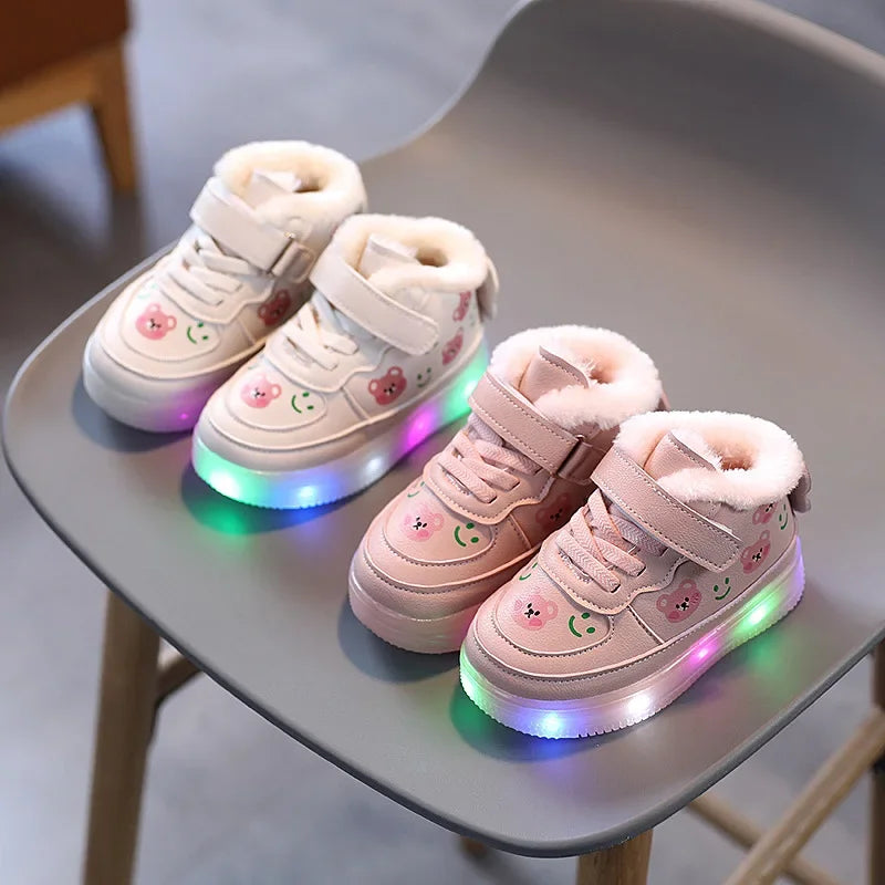 Sneakers Luminescenti Fleur per Bambini - Calde e Confortevoli con Illuminazione LED