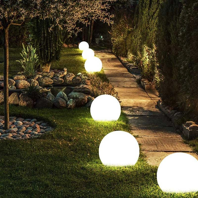 Lampada da Giardino Sferica con Luce Colorata – Lampada a Sfera LED per Interni ed Esterni