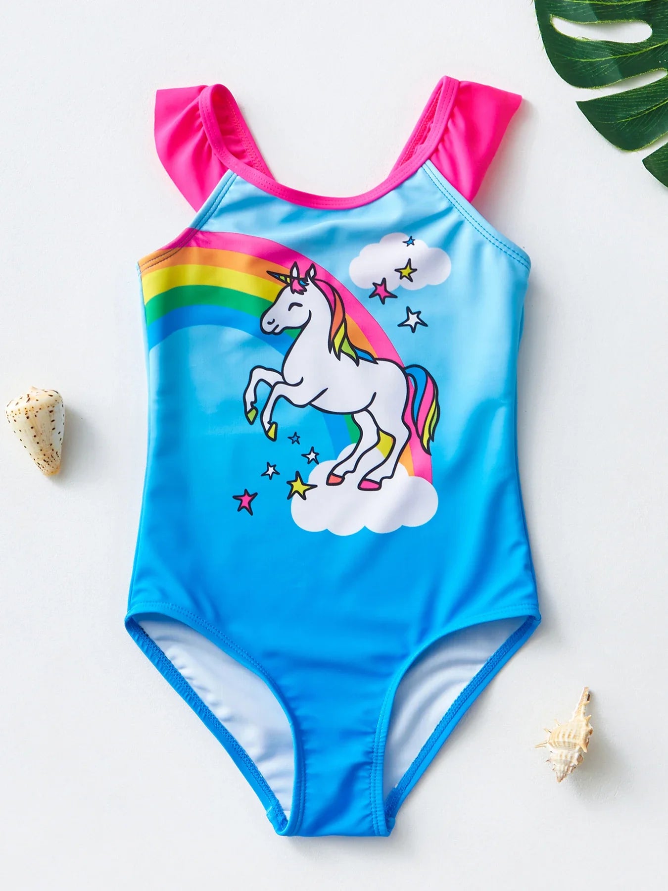 Costume da Bagno per Ragazze con Design di Sirene e Unicorni – Perfetto per Bambini di 4-8 Anni