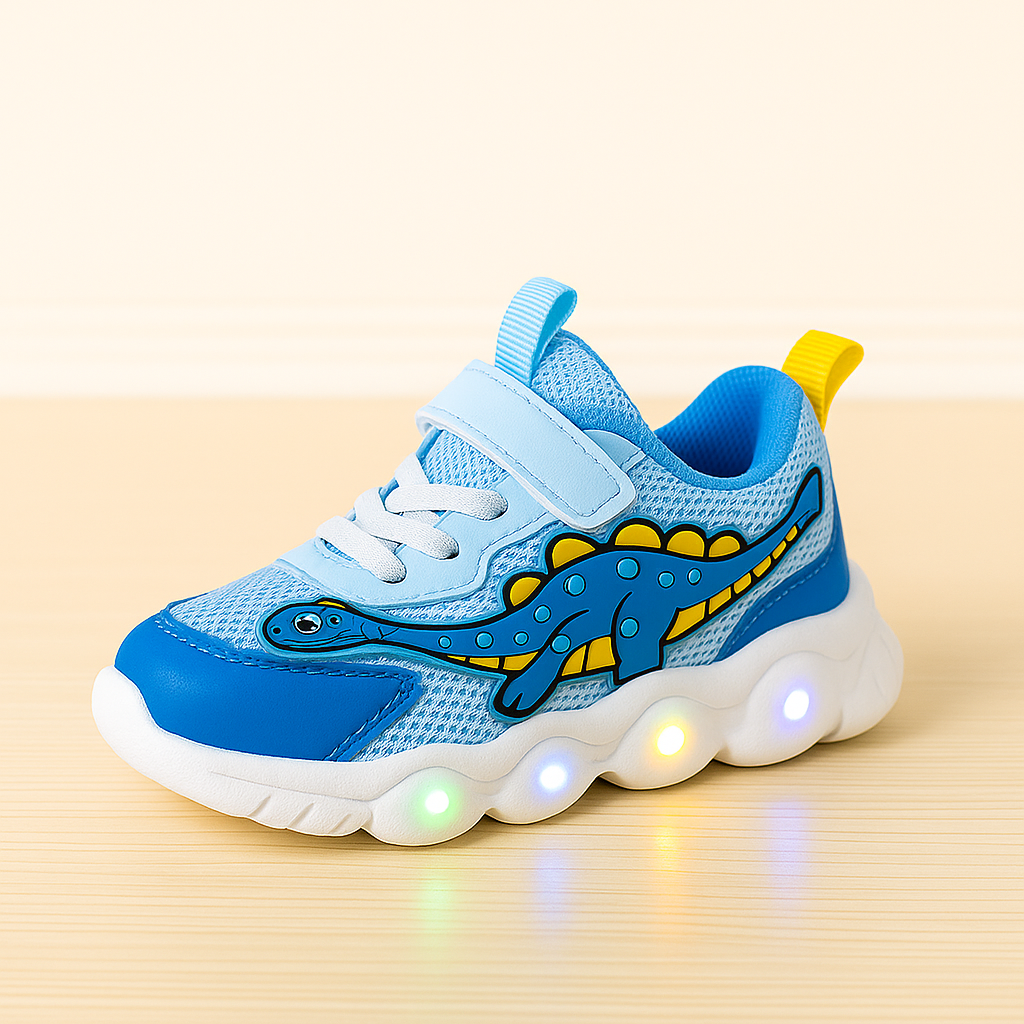 Sneakers Bambini Dino con Suola LED – Cool e Giocose