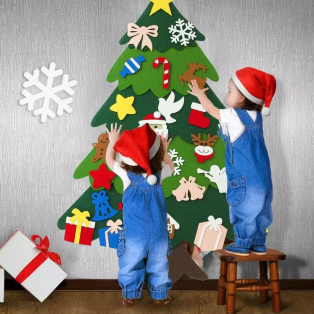 Albero di Natale in Feltro per Bambini - Creativo e Riutilizzabile