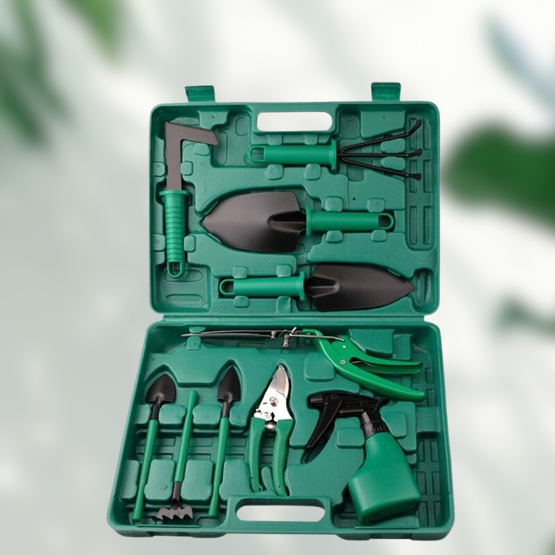 Set di Attrezzi da Giardino con Valigia – Kit Tutto-in-Uno per Lavori all'Aperto