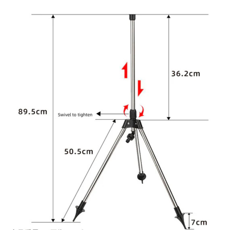 Spruzzatore da Giardino 360° con Angolo Regolabile – Strumento di Irrigazione Efficiente