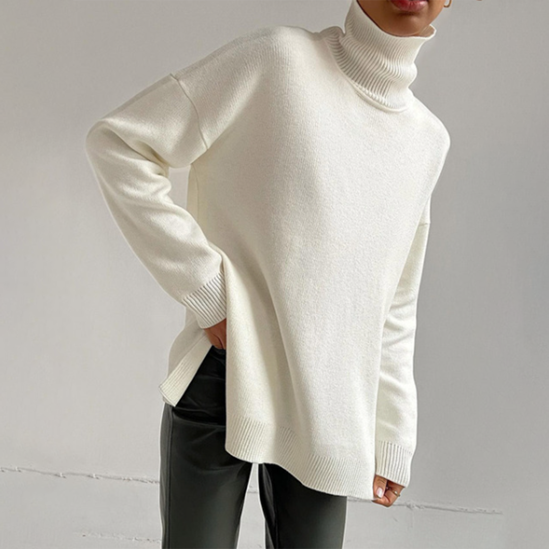 Luna - Elegante Maglione con Spacco Laterale