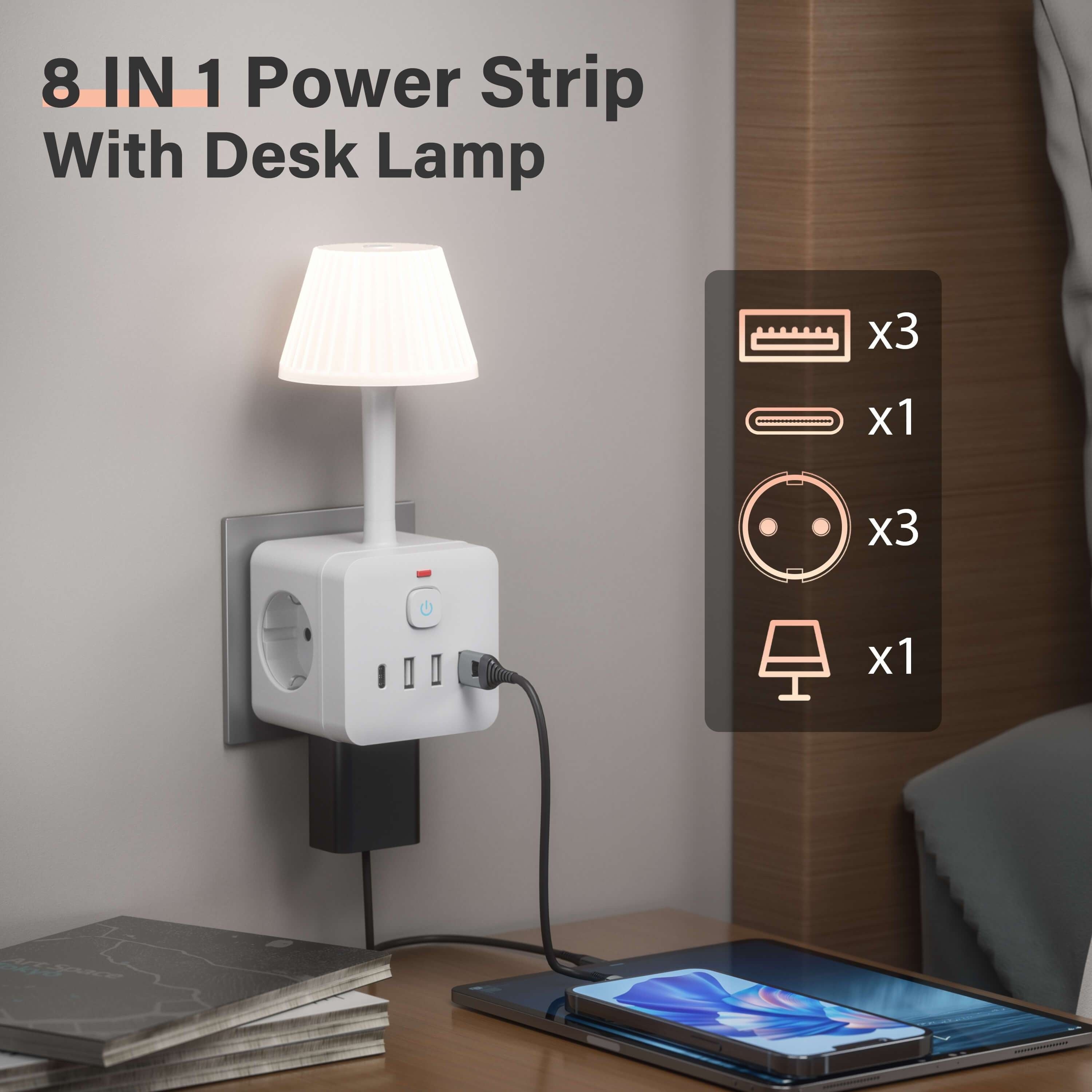 Lampada Notturna Smart 8-in-1 - Per Soluzioni Intelligenti e Illuminazione