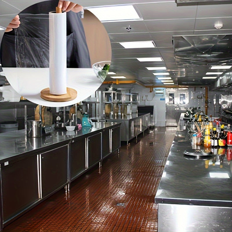 Portarotolo da Cucina in Bambù con Finitura Naturale – Elegante e Pratico per il Piano di Lavoro