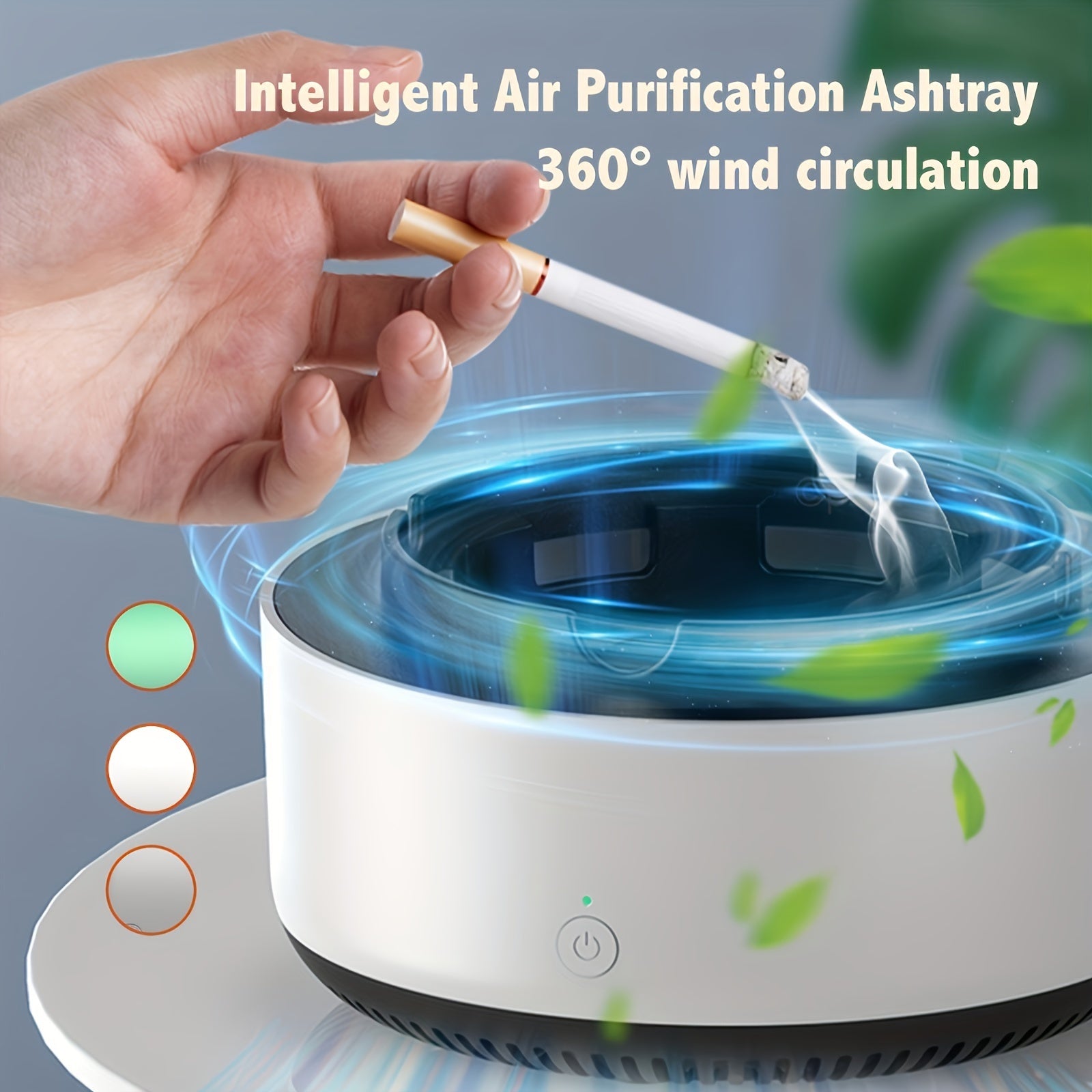 Ashtray Intelligente con Purificatore d'Aria – Rimozione Efficace di Fumi e Odori con Design Silenzioso