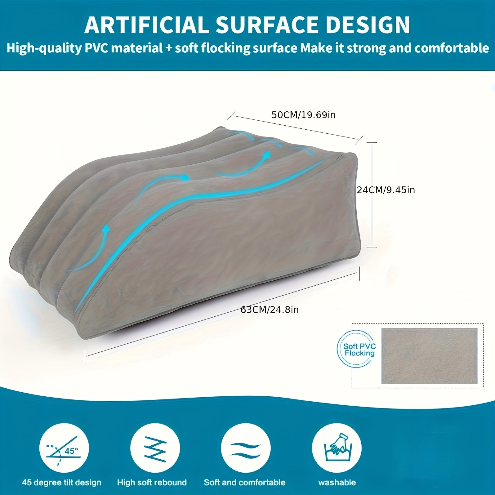 Cuscino Sostenitore per Gambe Gonfiabile - Per Migliorare la Circolazione, Ideale per Dormire