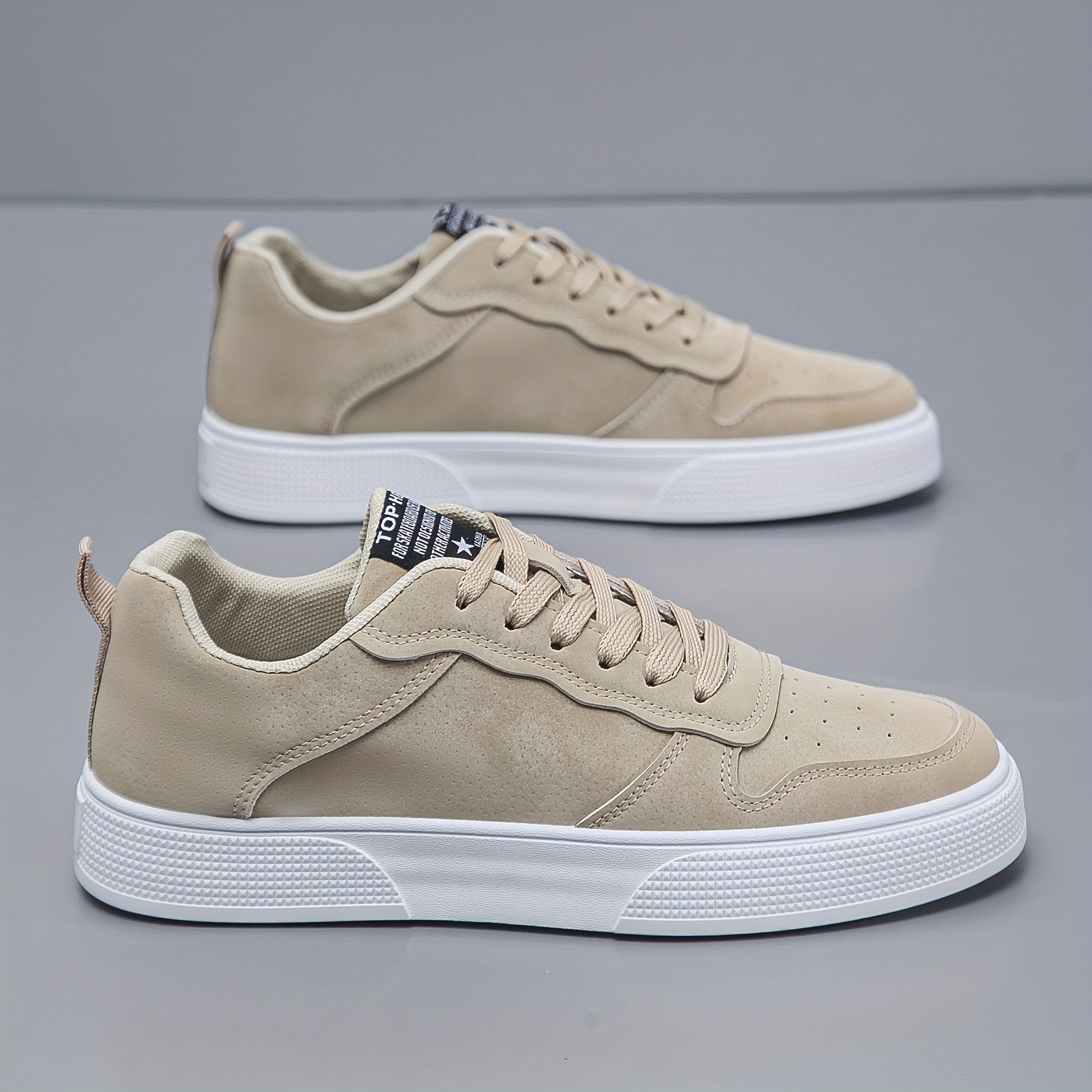 Sneakers da Uomo con Collo Basso – Confortevoli e Resistenti con Suola in PVC Bianca