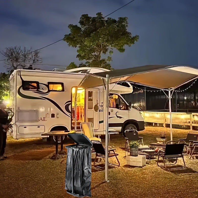 Supporto per Sacchi della Spazzatura Pieghevole Regolabile – Tre Pezzi con Stativo Regolabile in Altezza per Casa o Esterni