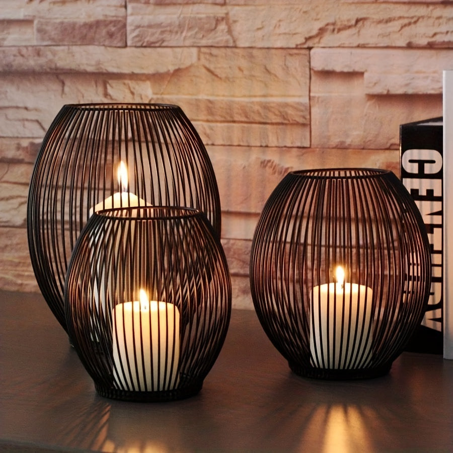 Set di Portacandele LunaGlow – Illuminazione Elegante e Atmosferica