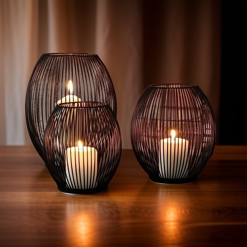 Set di Portacandele LunaGlow – Illuminazione Elegante e Atmosferica