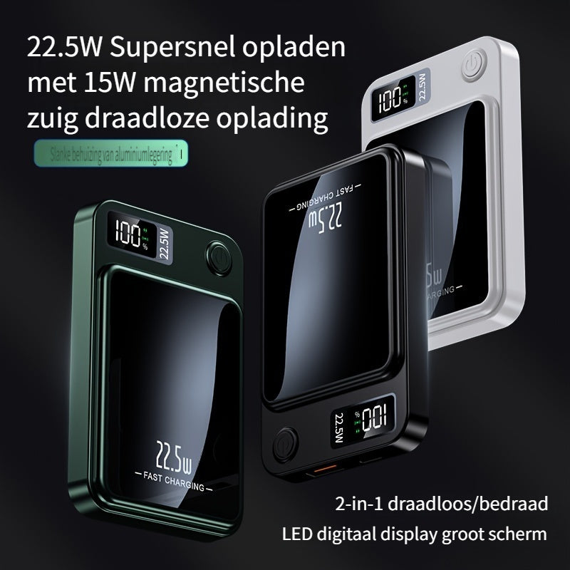 Powerbank Magnetica – Ultra Sottile con Ricarica Wireless Super Veloce