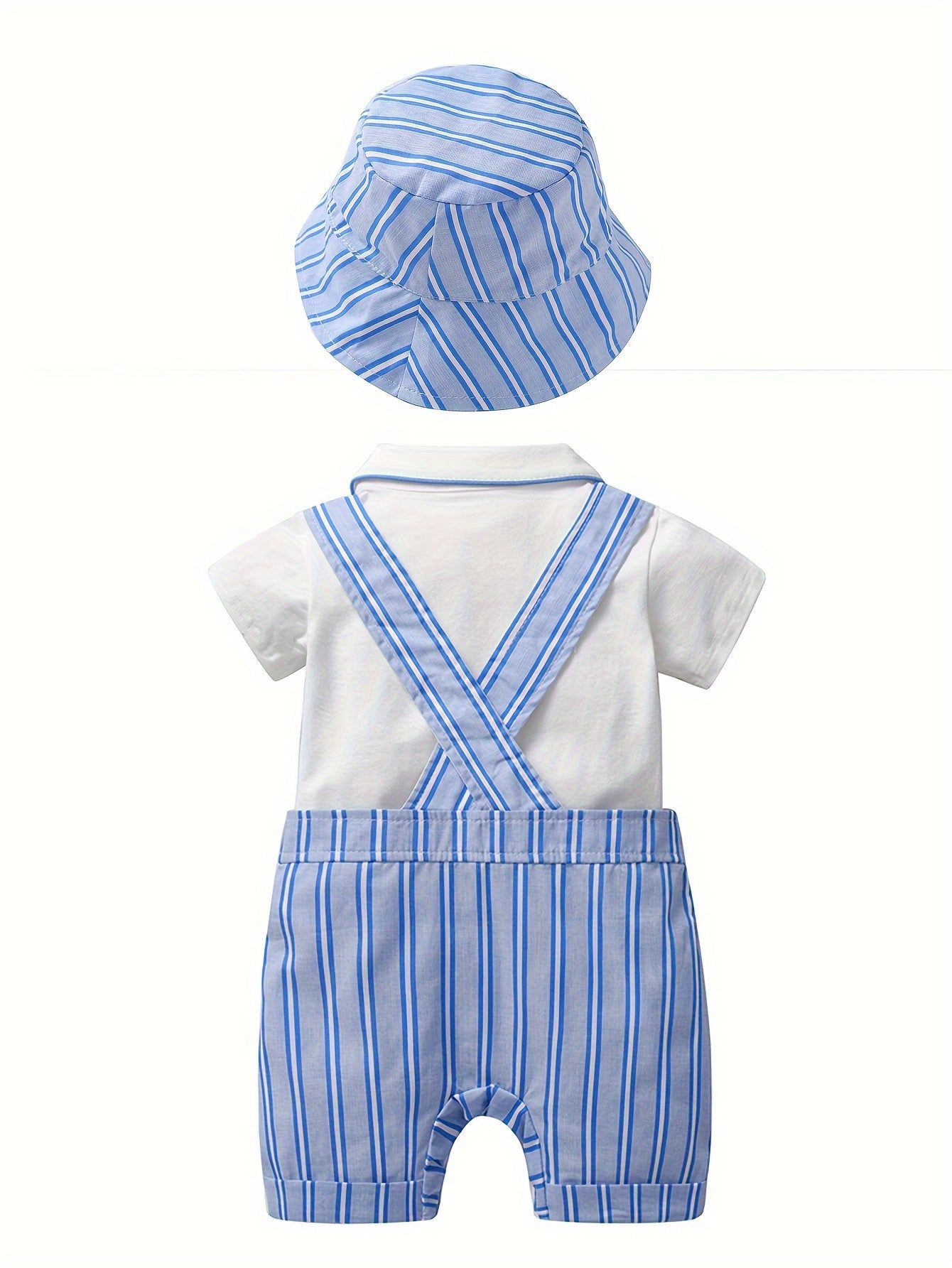 Set di Jumpsuit a Strisce per Neonati – Perfetto per Avventure Estive per Bambini