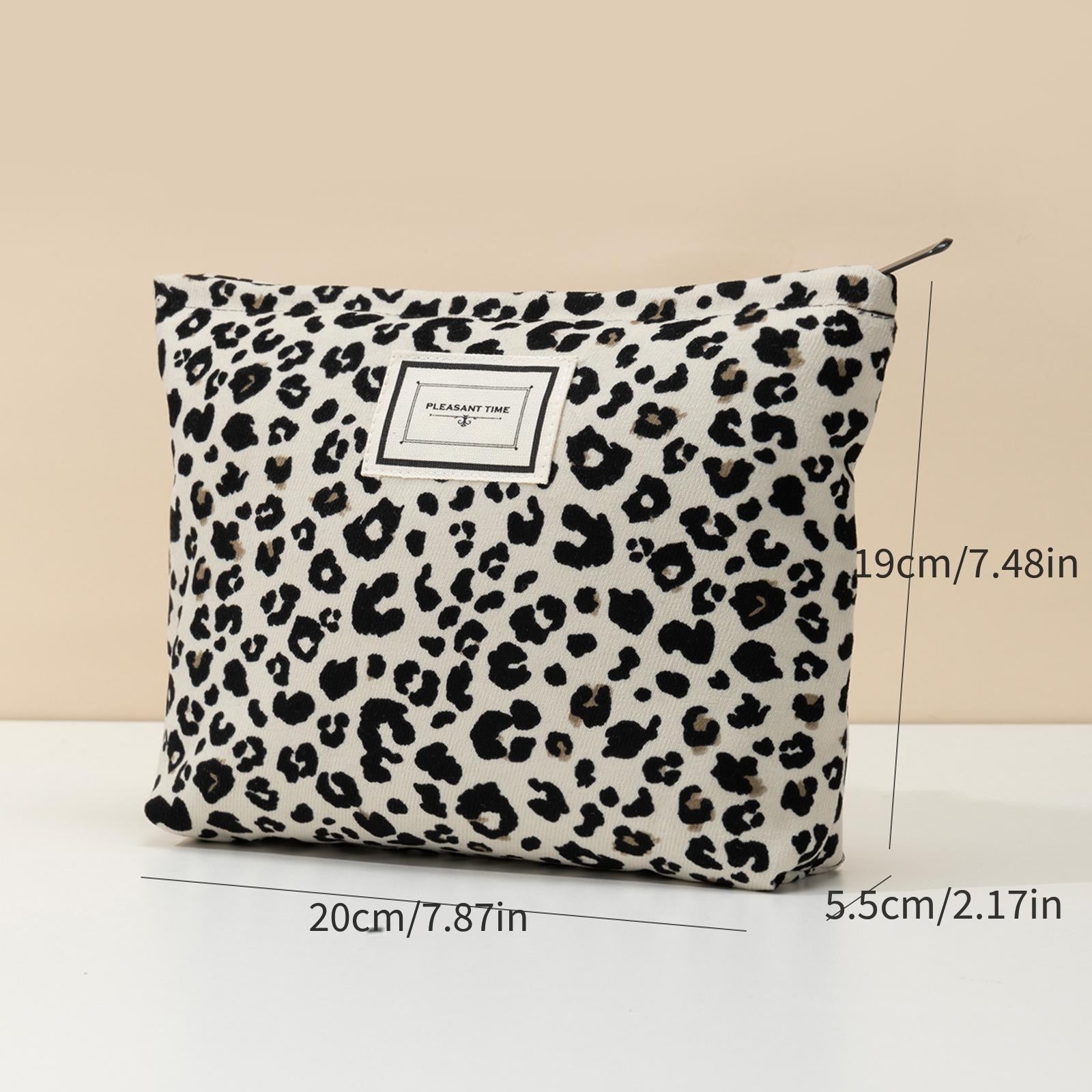 Borsa per Trucco Chic Leopardo – Compatta e Funzionale