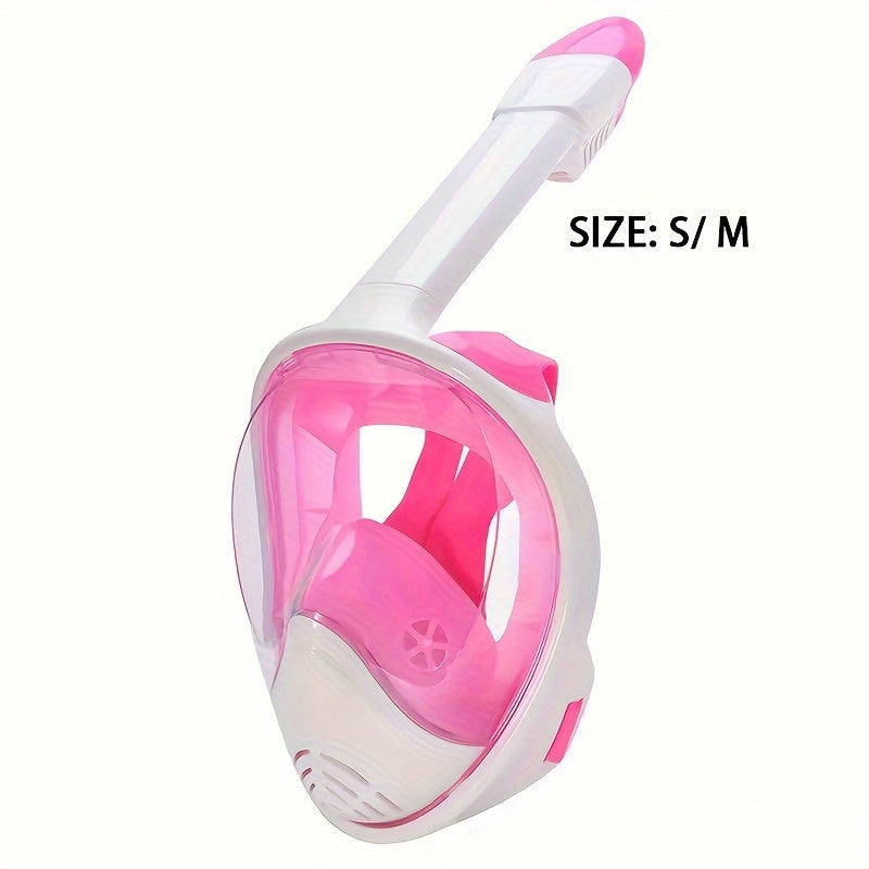 Maschera Snorkel per Viso Intero – Visione Panoramica a 180° e Montaggio per Fotocamera per un'Esperienza Subacquea Perfetta