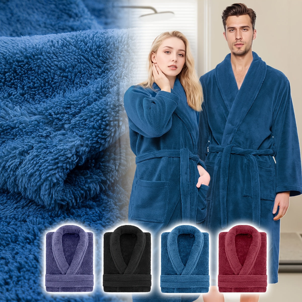 Accappatoio Unisex in Fleece Corallo – Ultra Morbido e Caldo per il Tuo Comfort