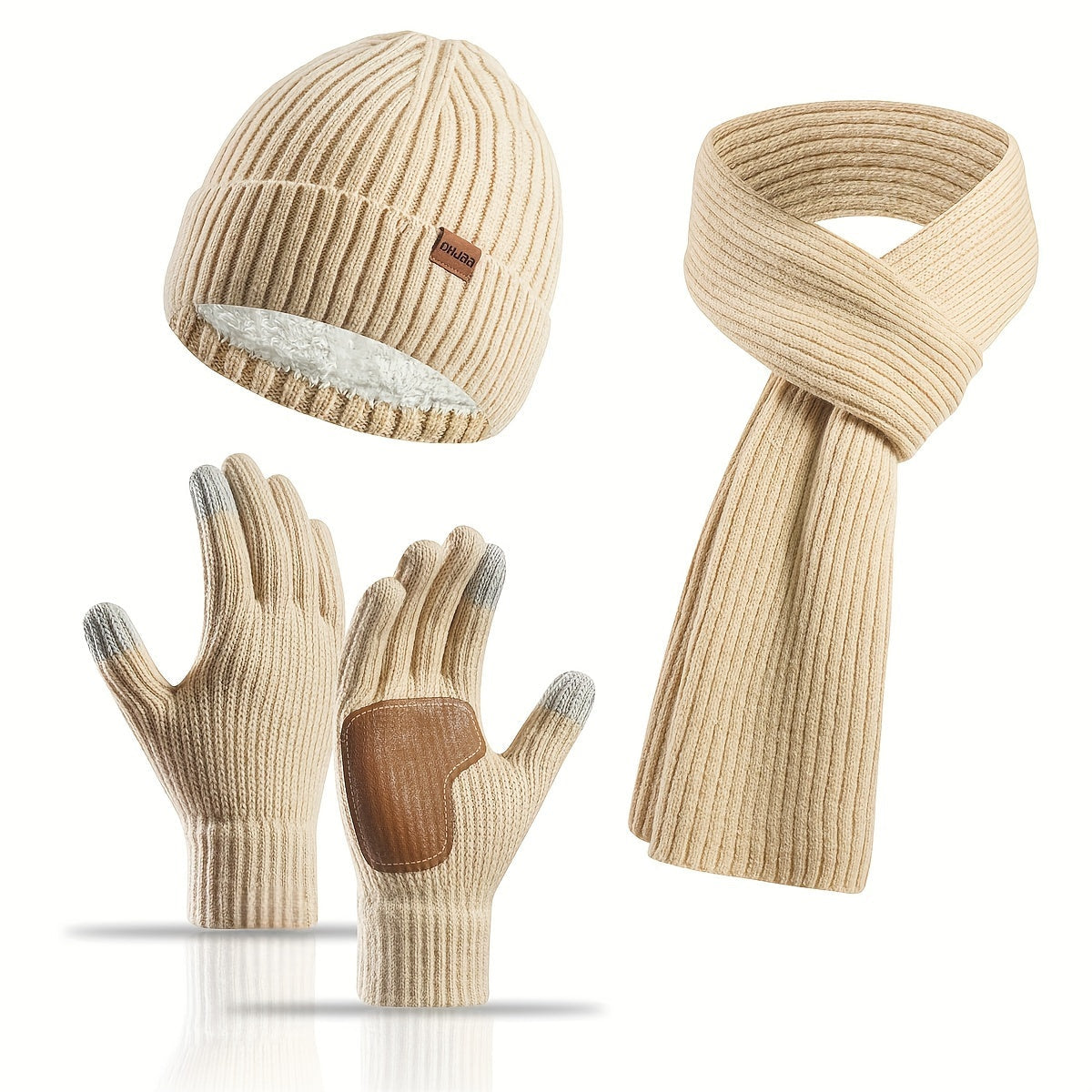 Set Invernale Allegro - Cappello, Sciarpa e Guanti per Coppie