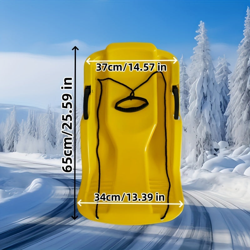 Sledino da Sci Versatile con Freno – Perfetto per Neve, Erba e Ghiaccio, Inclusa Corda di Traino