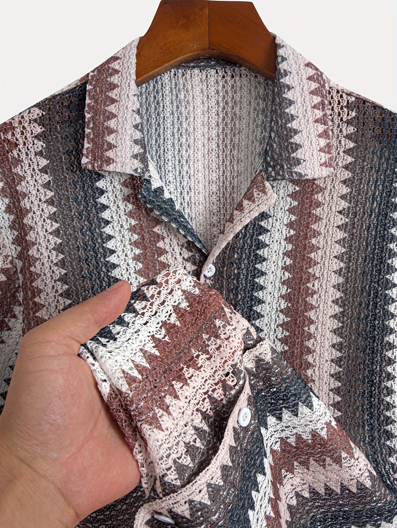 Camicia Estiva Casual da Uomo a Maniche Corte – Tessuto Intrecciato per un Look Fresco