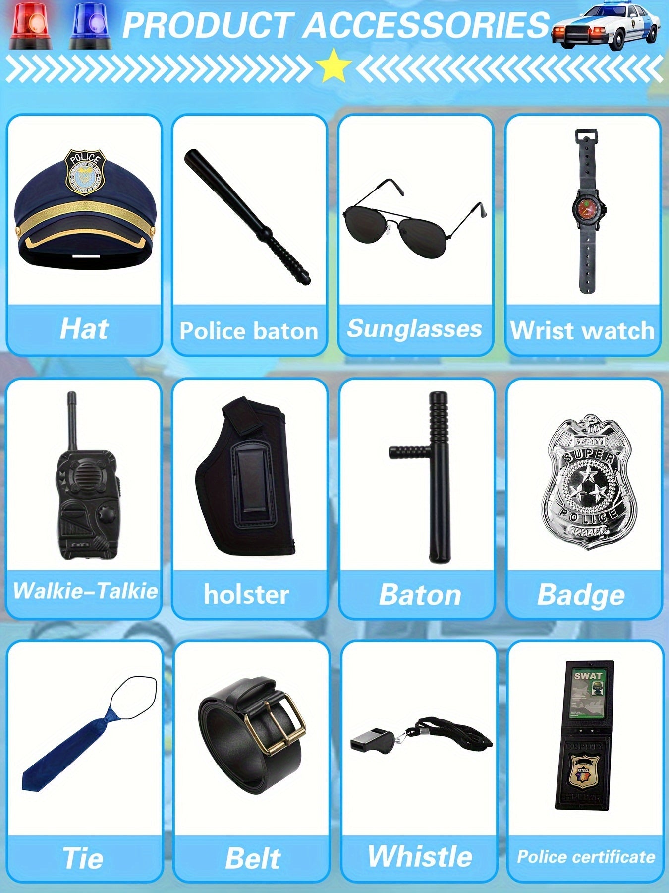 Costume da Poliziotto Coraggioso - Per Piccoli Eroi