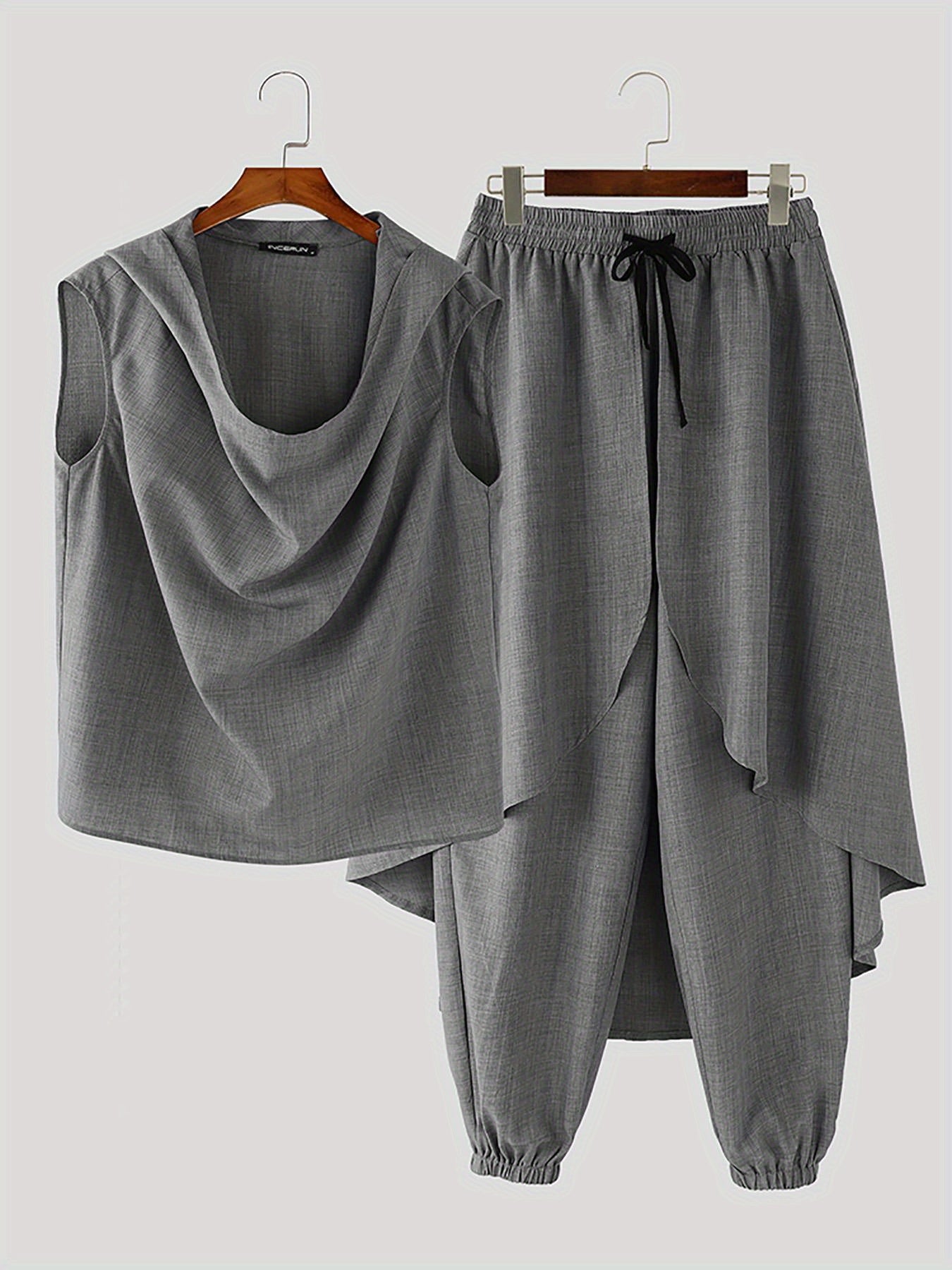 Set Mid-Length da Uomo – Gilet Senza Maniche e Pantaloni Baggy