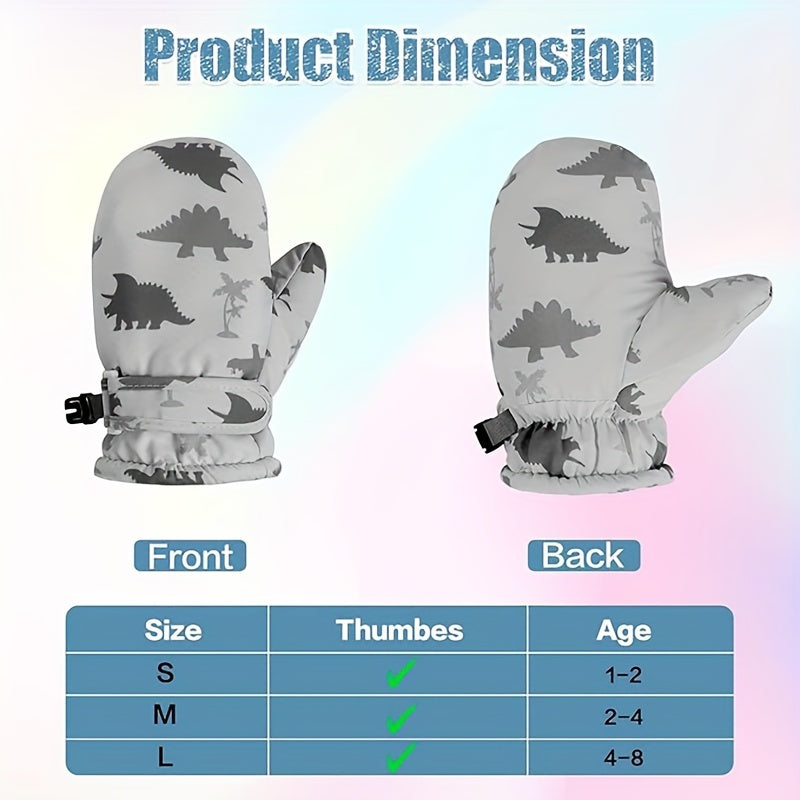 Guanti Invernali Dino per Bambini - Per Avventure Calde nella Neve