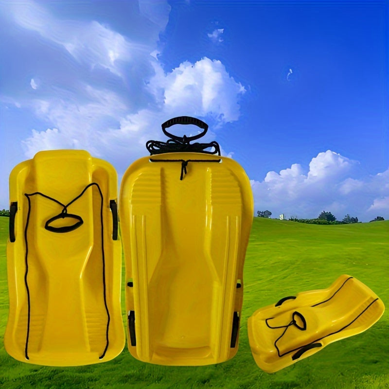 Sledino da Sci Versatile con Freno – Perfetto per Neve, Erba e Ghiaccio, Inclusa Corda di Traino