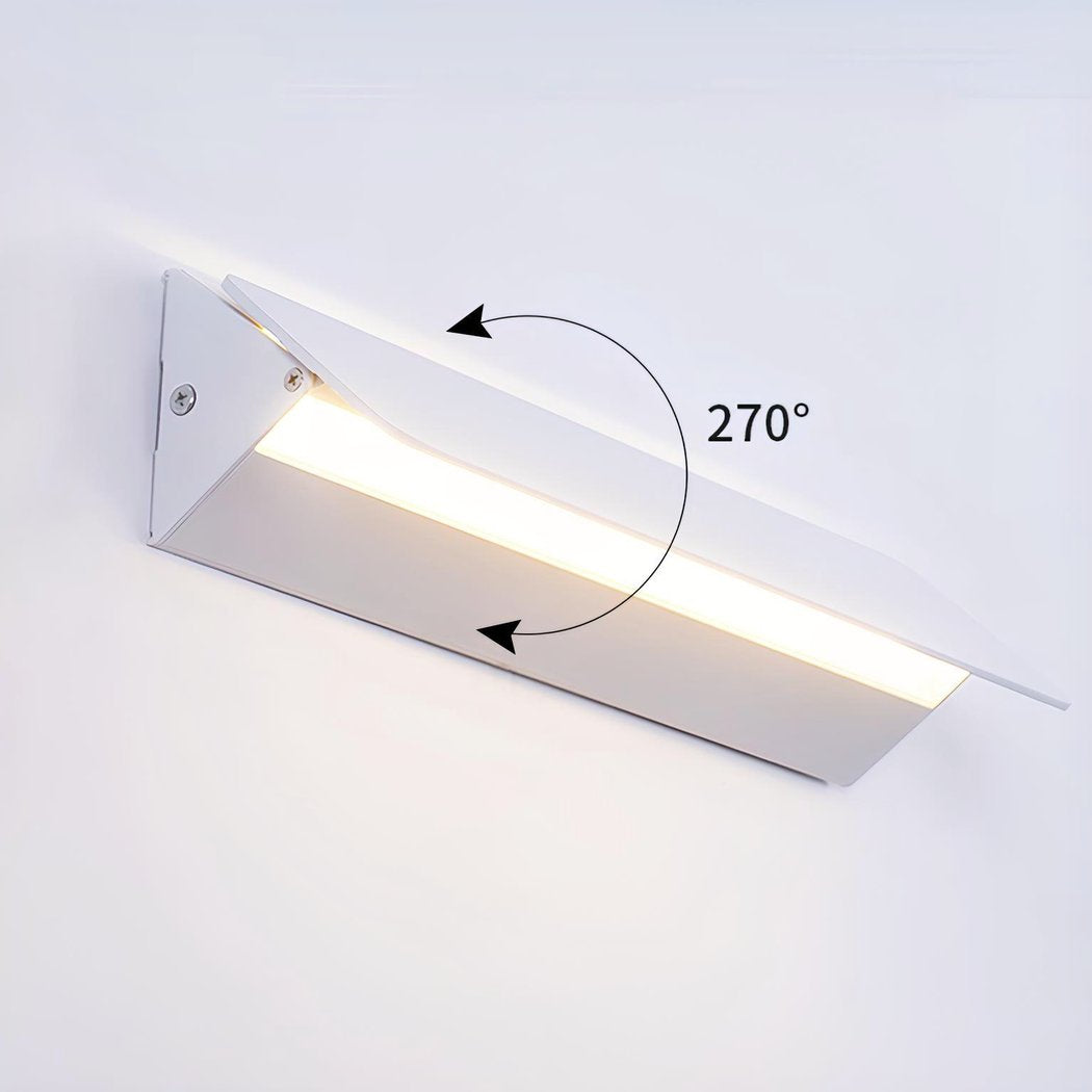 FlexiGlow Moderna Lampada da Parete Bianca – Flap Regolabile per una Perfetta Diffusione della Luce