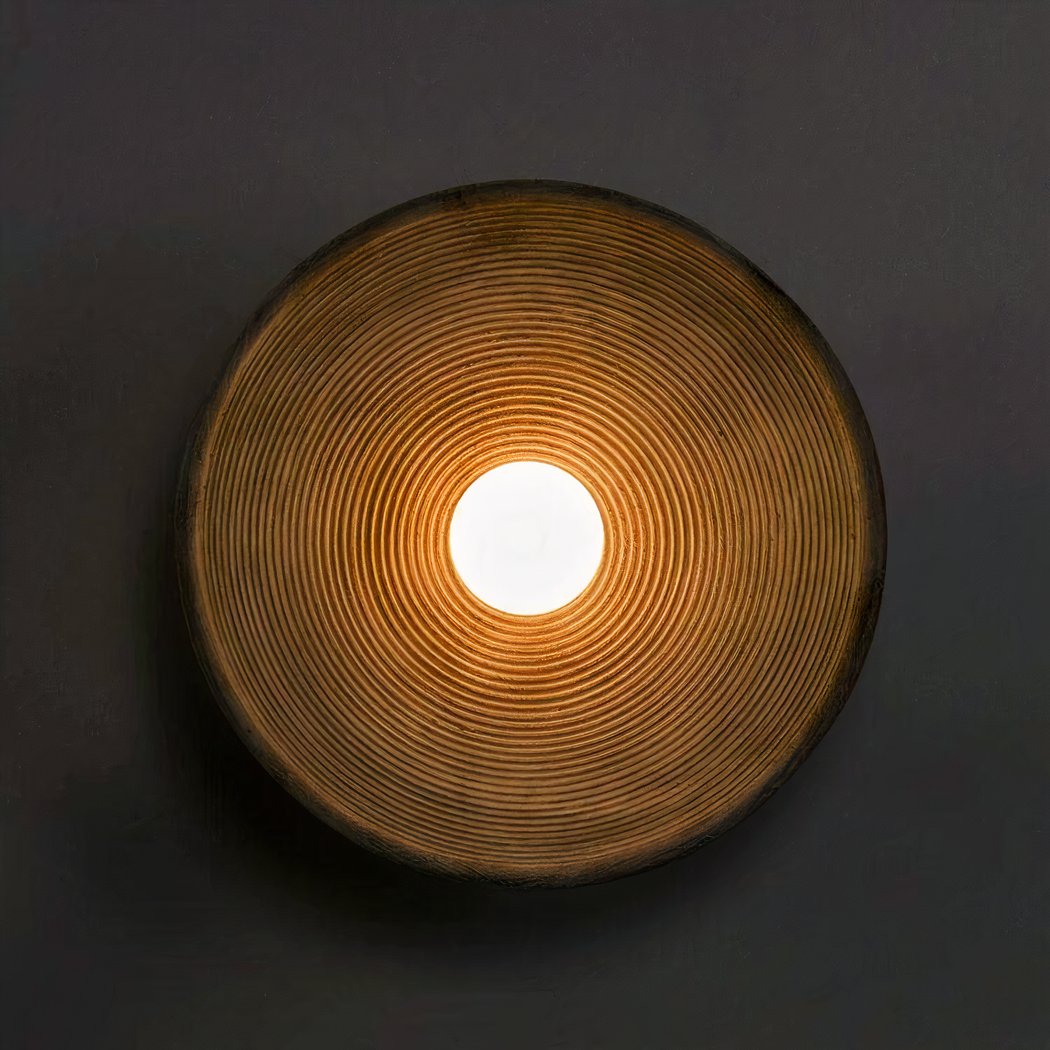Lampada da Parete Rotonda Scandi Retro – Luce Accogliente per Ogni Stanza