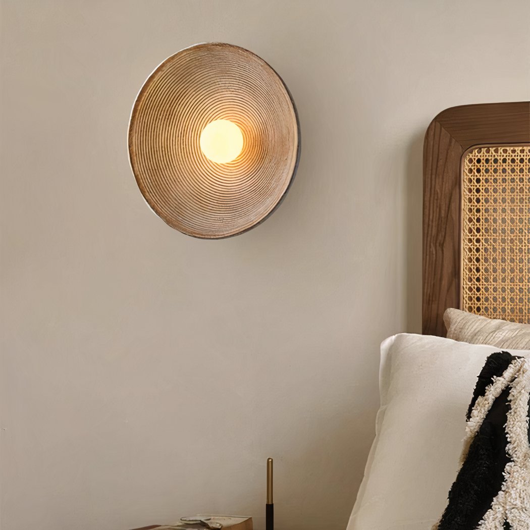 Lampada da Parete Rotonda Scandi Retro – Luce Accogliente per Ogni Stanza