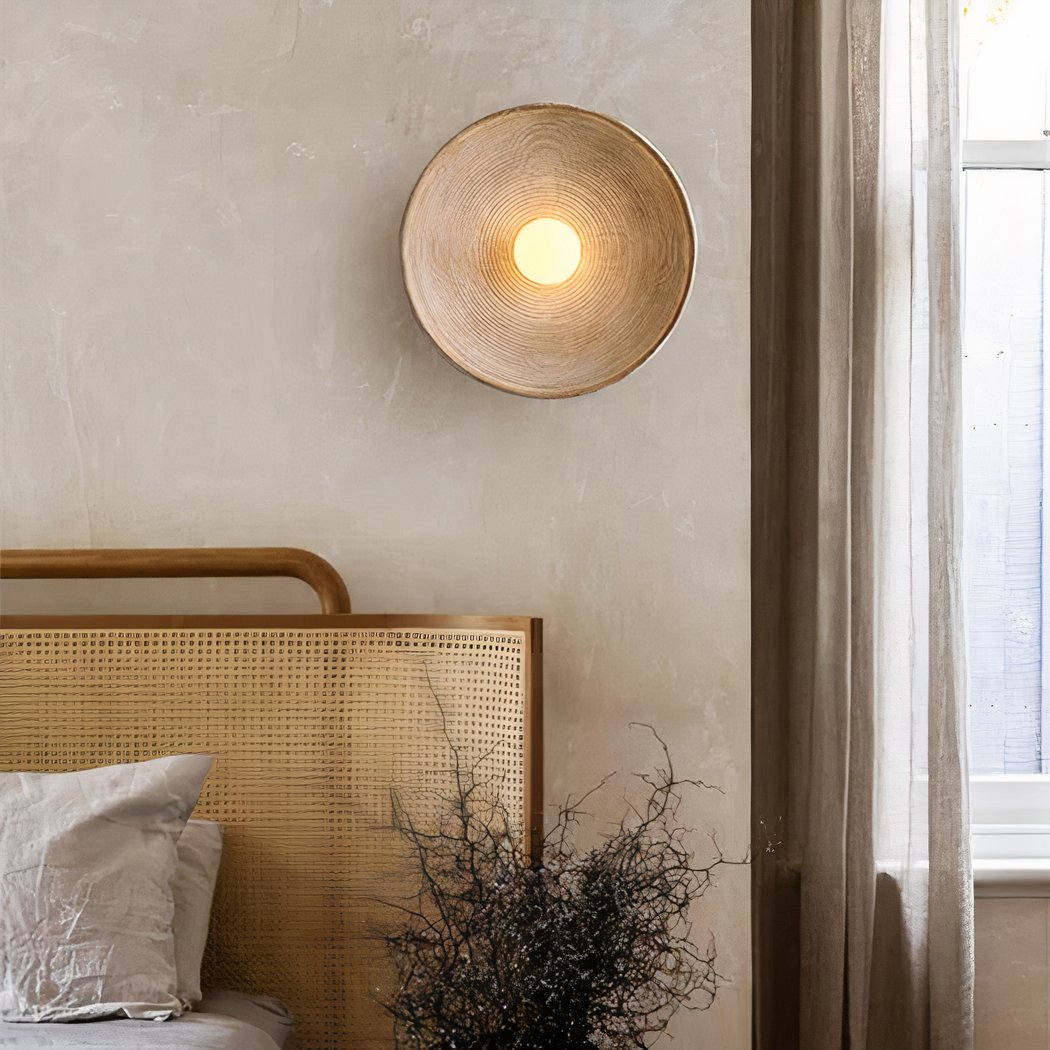 Lampada da Parete Rotonda Scandi Retro – Luce Accogliente per Ogni Stanza