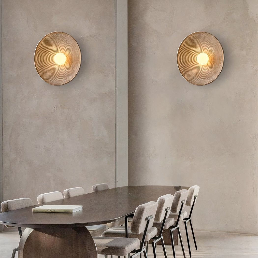 Lampada da Parete Rotonda Scandi Retro – Luce Accogliente per Ogni Stanza