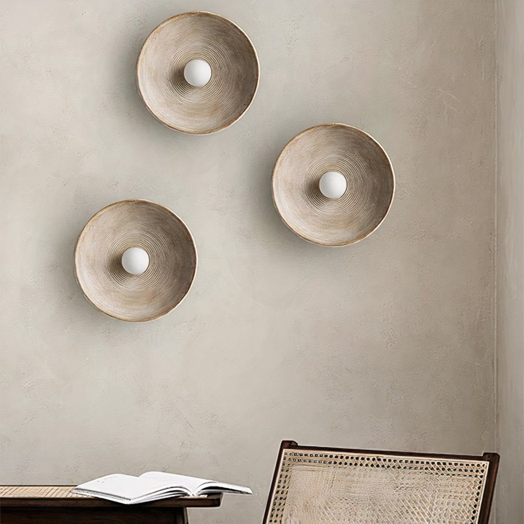 Lampada da Parete Rotonda Scandi Retro – Luce Accogliente per Ogni Stanza