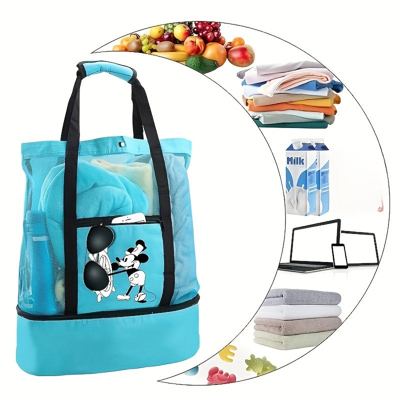 Borsa da Spiaggia Mickey Mouse – Leggera e Pratica con Doppio Strato per Maggiore Protezione