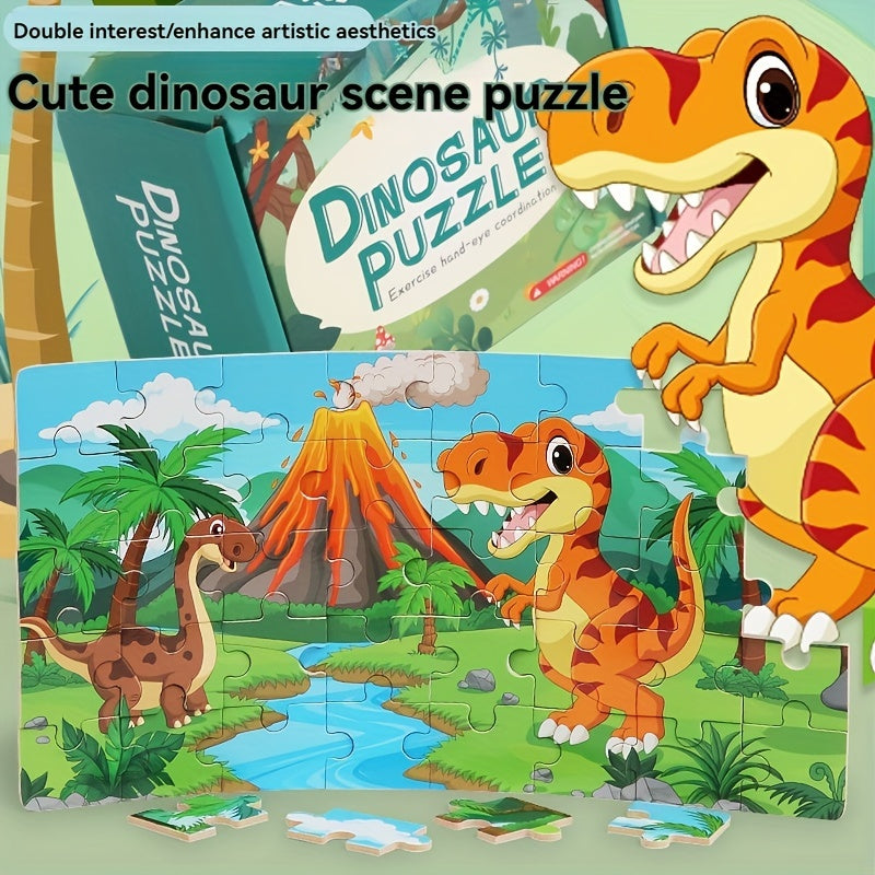 Puzzle Educativo dei Dinosauri - Per Apprendimento Creativo e Divertimento