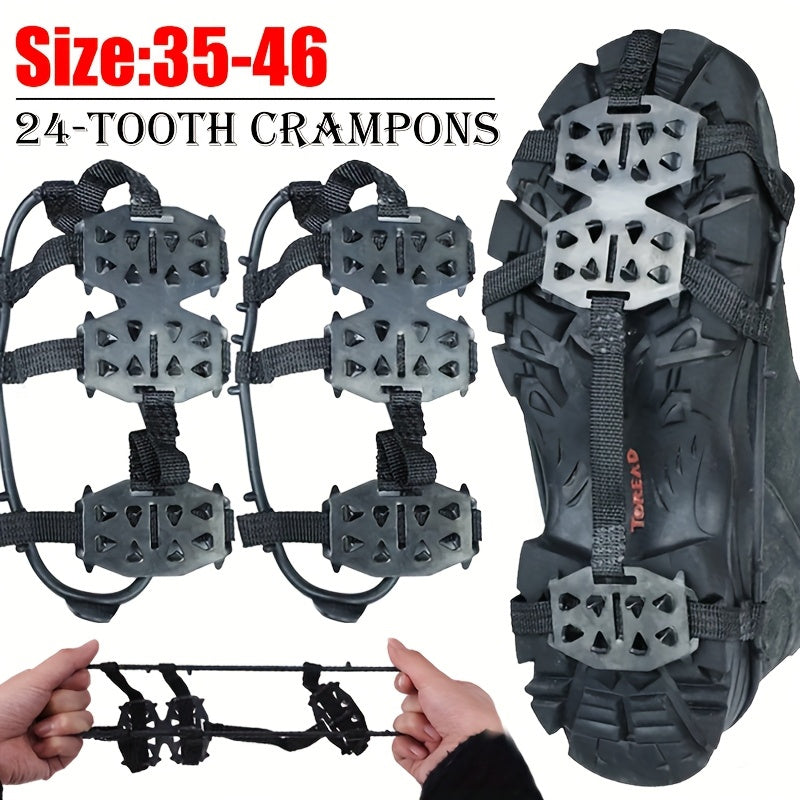Cramponi Antiscivolo a 24 Punti – Perfetti per Escursionismo, Arrampicata e Sport Invernali