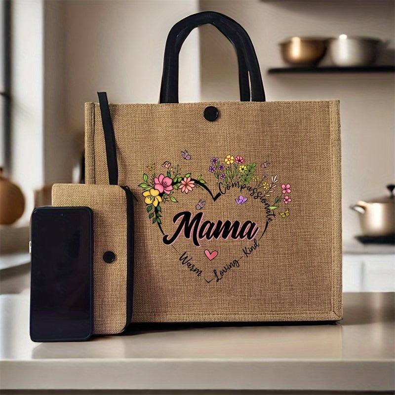 Set di borse tote con cuore di fiori per la mamma – Sostenibile e Stilosso per la Festa della Mamma