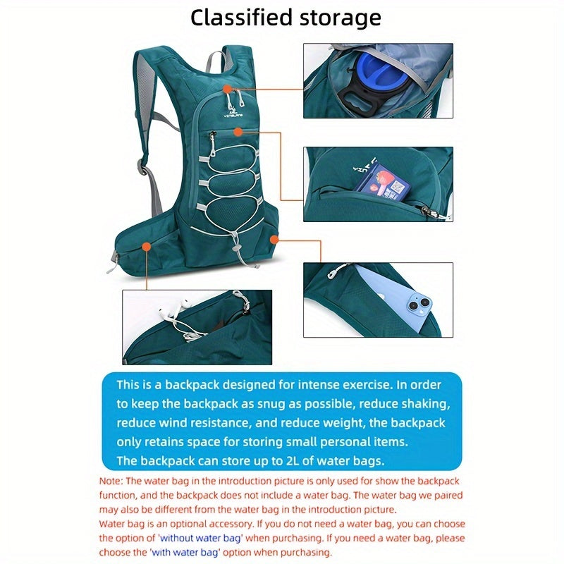 Zaino Sportivo Leggero - Traspirante e Impermeabile per Jogging e Escursionismo