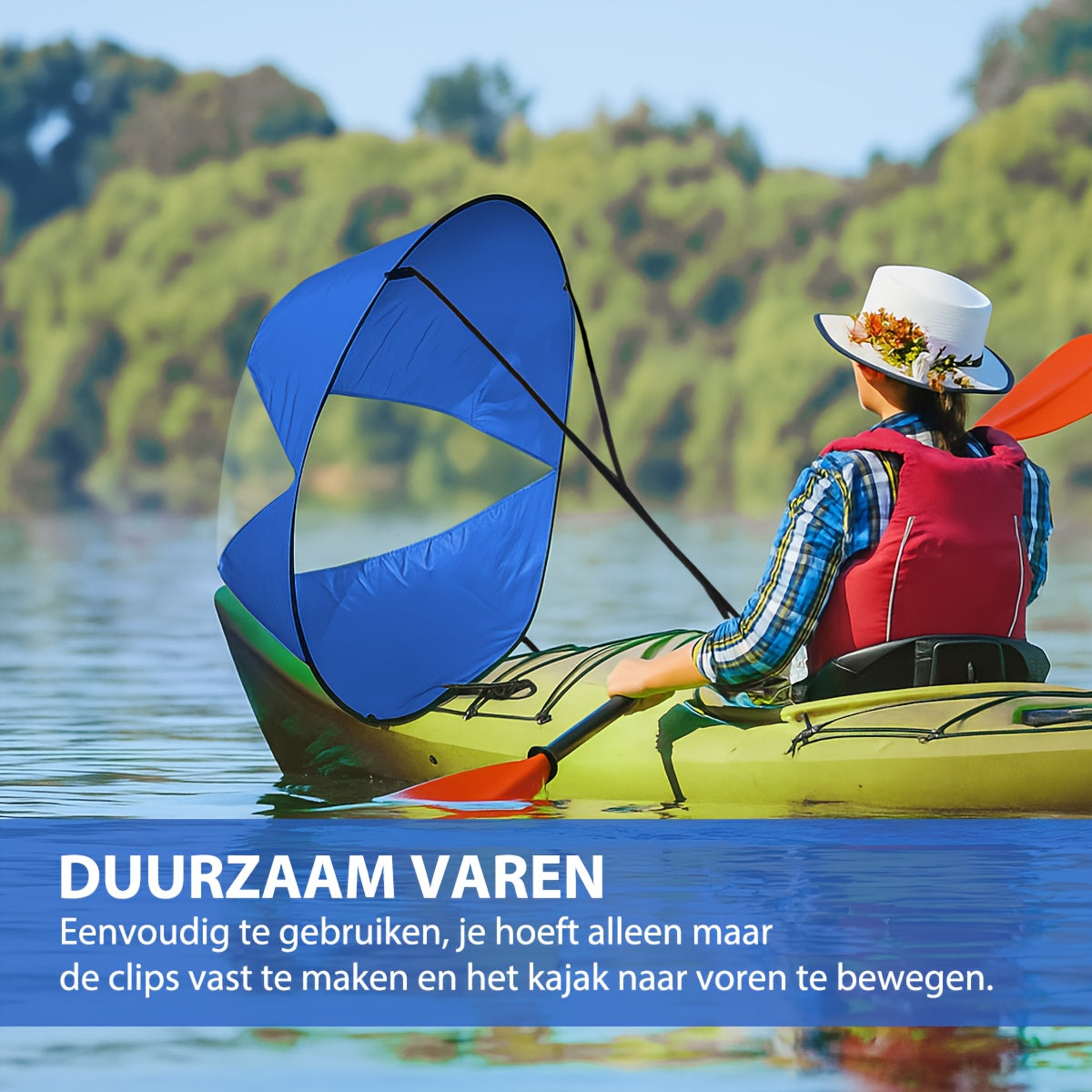 SpeedSail Vela Pieghevole per Kayak – Efficiente e Facile da Usare