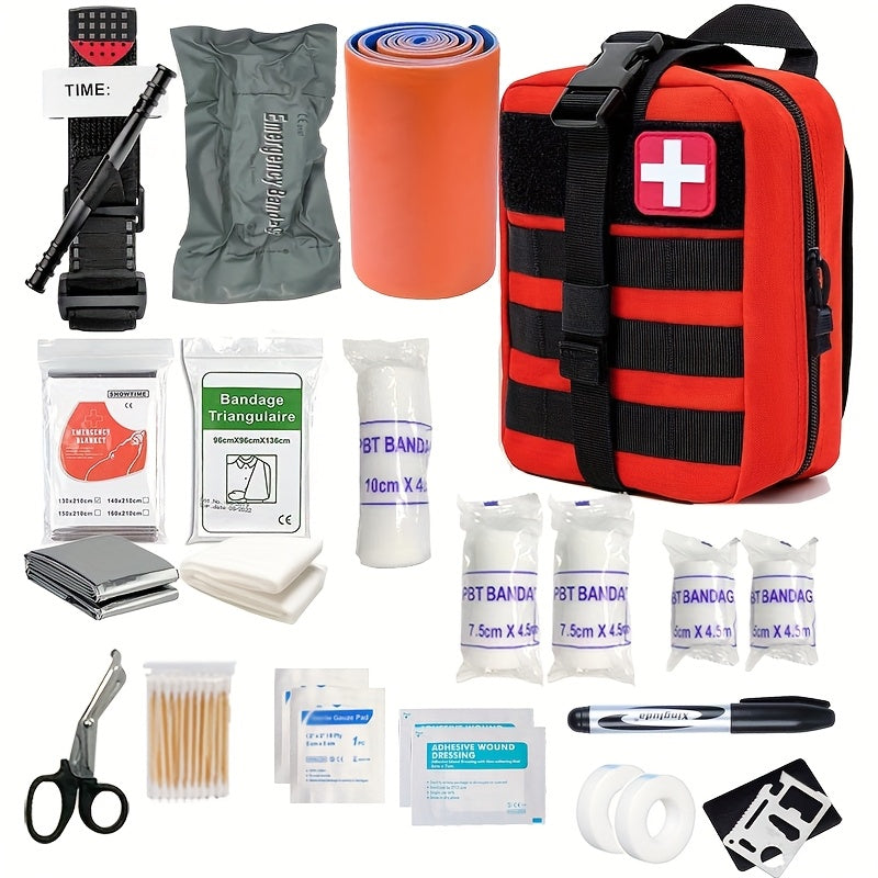 Kit di Pronto Soccorso Completo con Torniquet – Kit di Sopravvivenza Essenziale per Avventure
