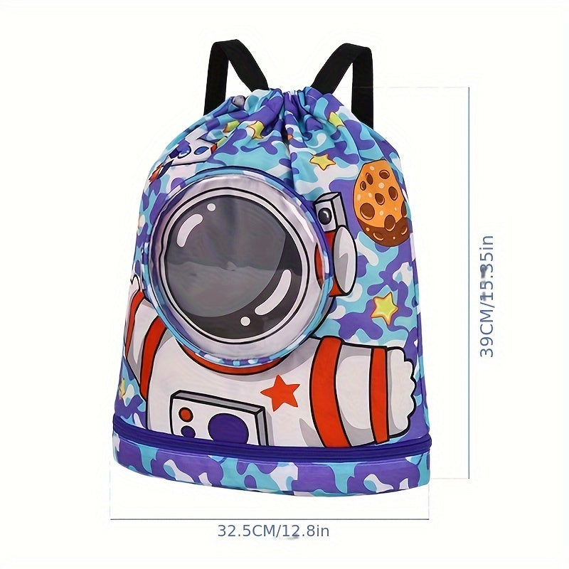 Borsa da Nuoto Cartoon con Separazione Asciutto/Bagnato – Borsa Elegante e Portatile per Bambini e Adulti