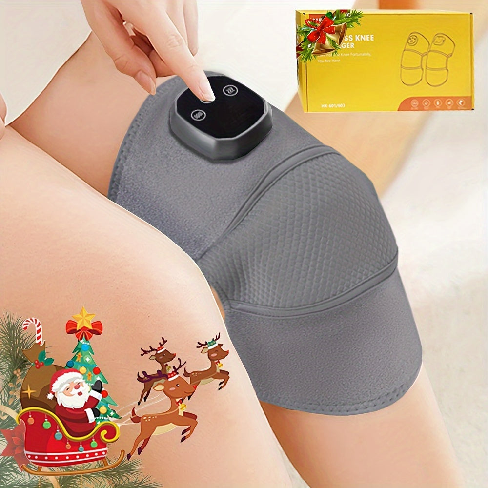 Massaggiatore Wireless per Ginocchia e Gambe con Funzione Riscaldante – Compressione Regolabile per un Ottimale Sollievo dal Dolore